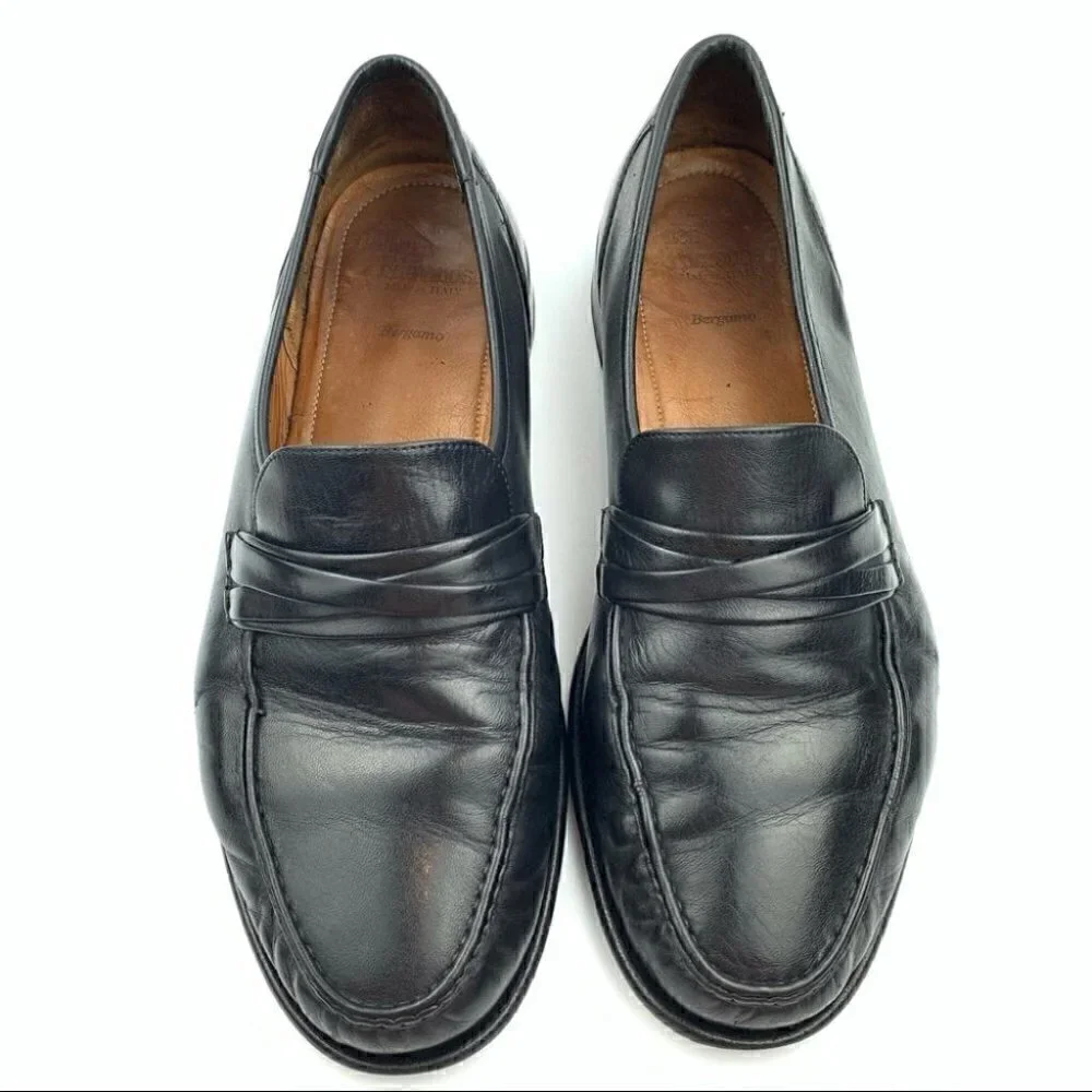 Allen Edmonds Bergamo loafers 10.5 E black Italian